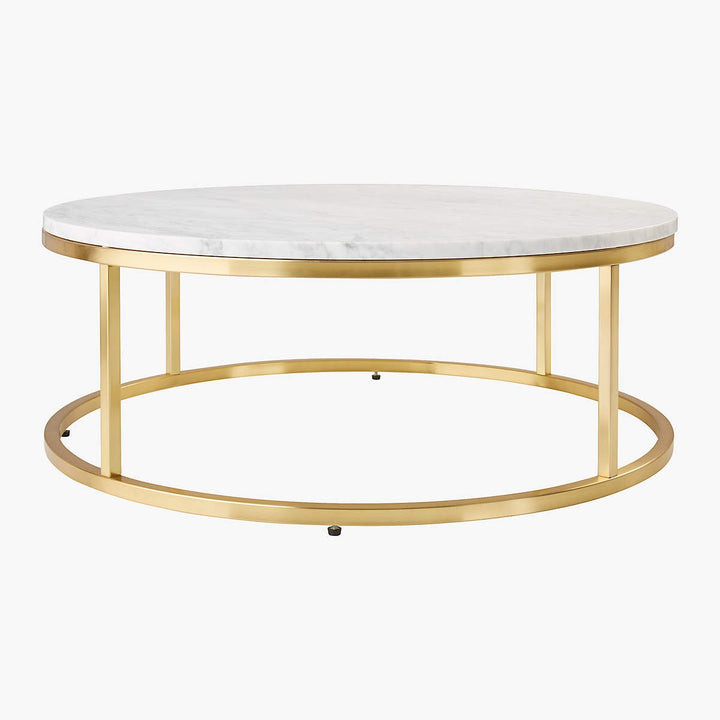 Smart Round Marble Brass Coffee Table