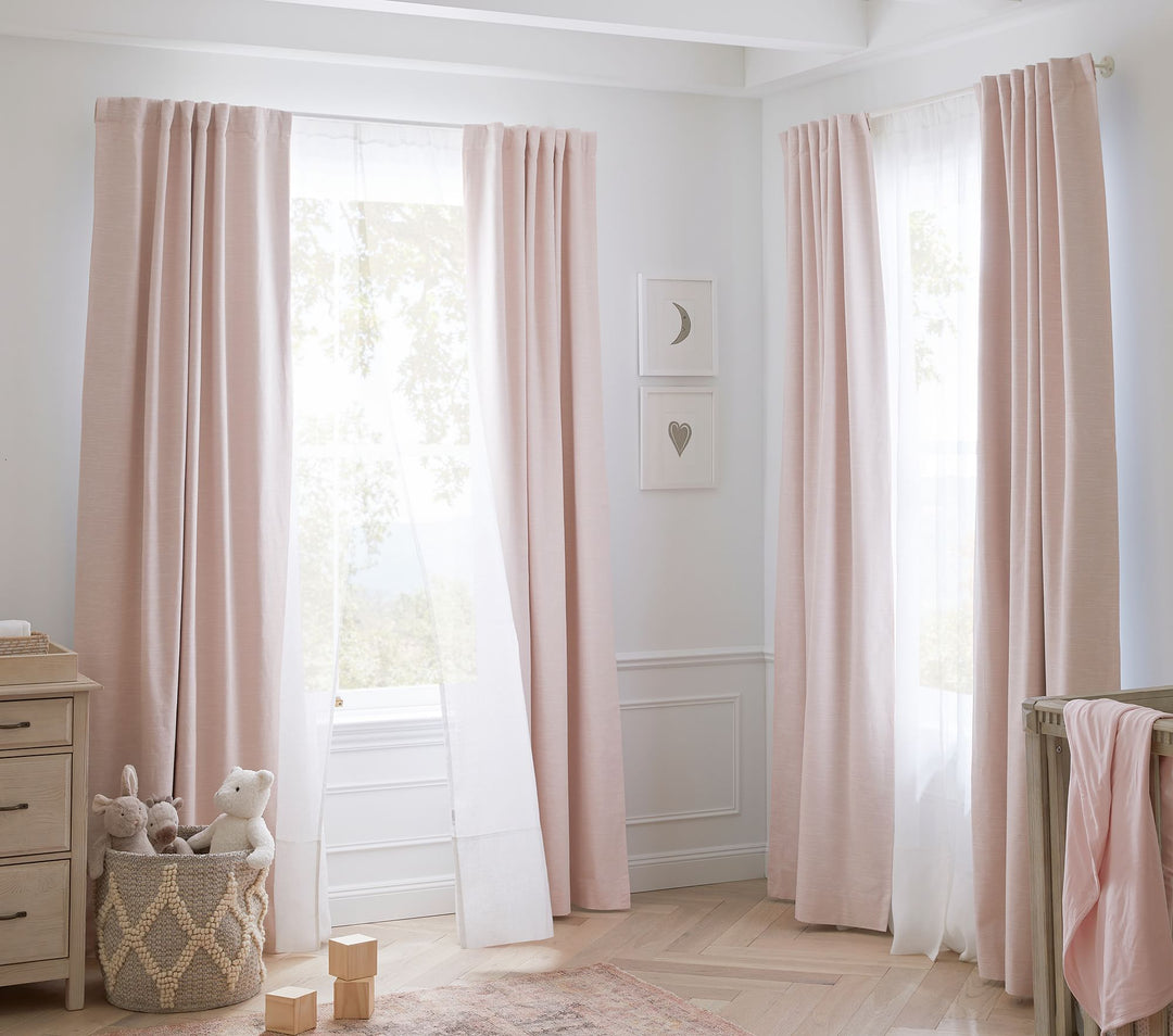 Evelyn Linen Blackout Curtain_Blush