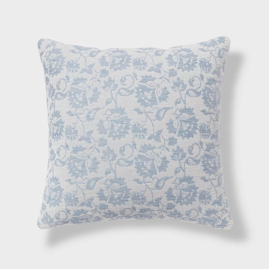 Woven Floral Decorative Pillow Euro 24x24