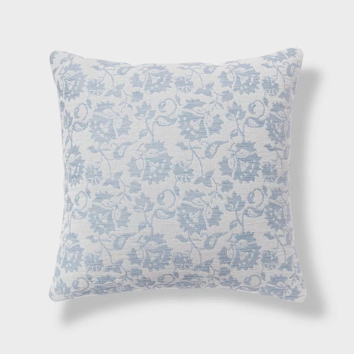 Woven Floral Decorative Pillow Euro 24x24