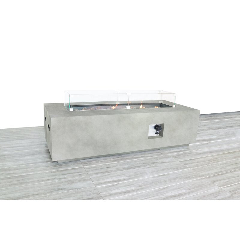 Abigale Fiber Reinforced Concrete Outdoor Fire Pit Table