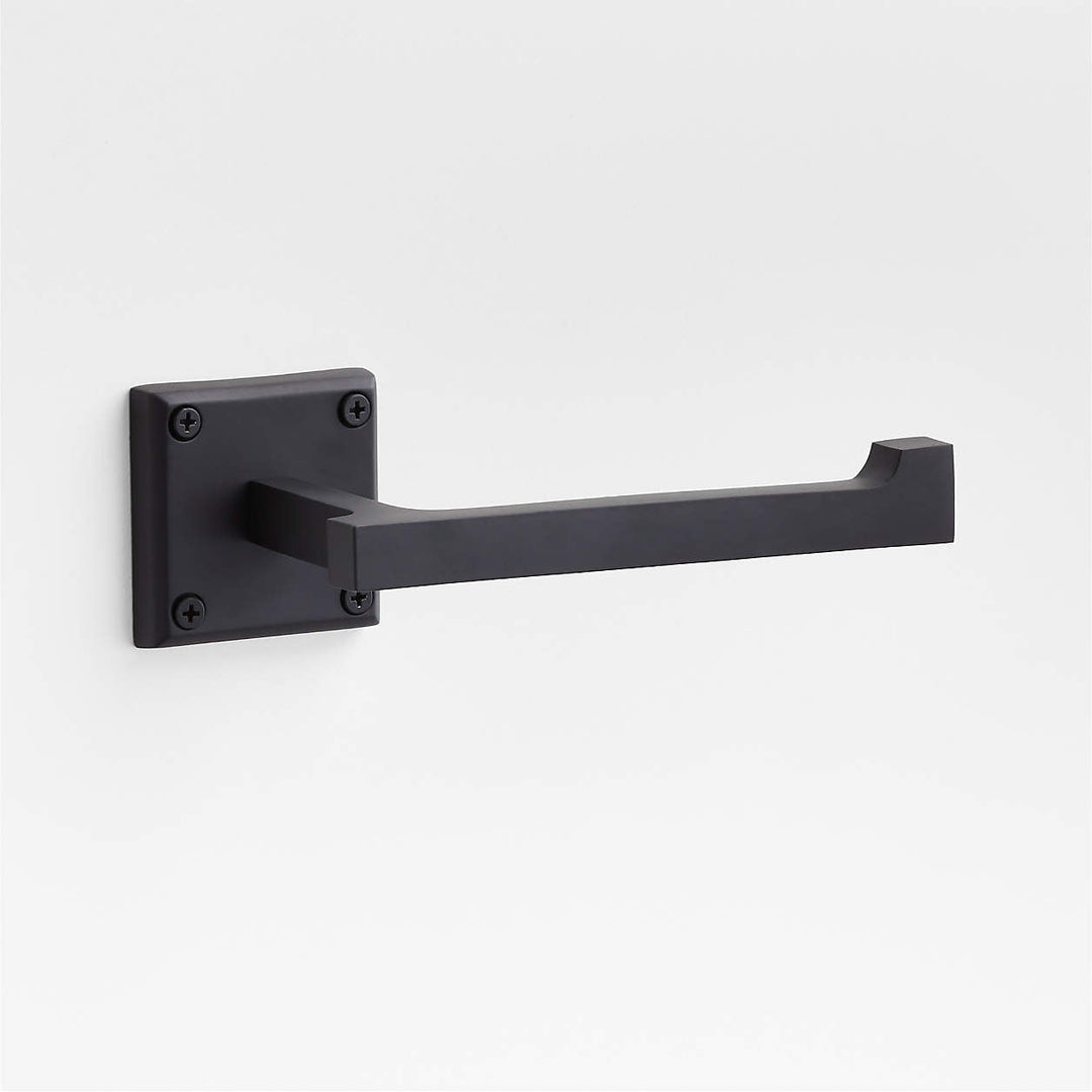 Square Edge Matte Black Wall Mounted Toilet Paper Holder
