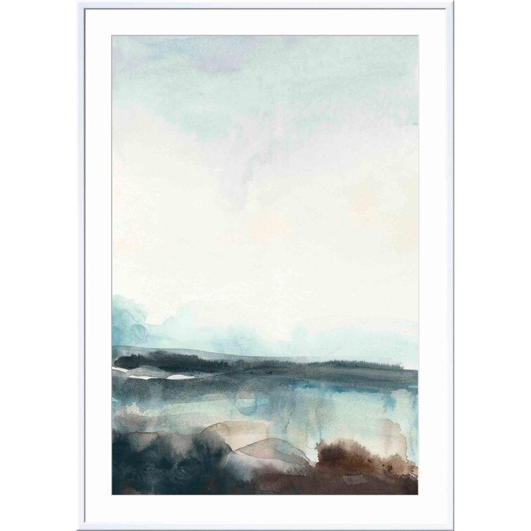 Horizon Flow I by June Erica Vess Painting With Frame 24.09"x34.09"