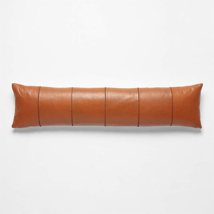 Artigo Brown Leather Pillow-48"x12"
