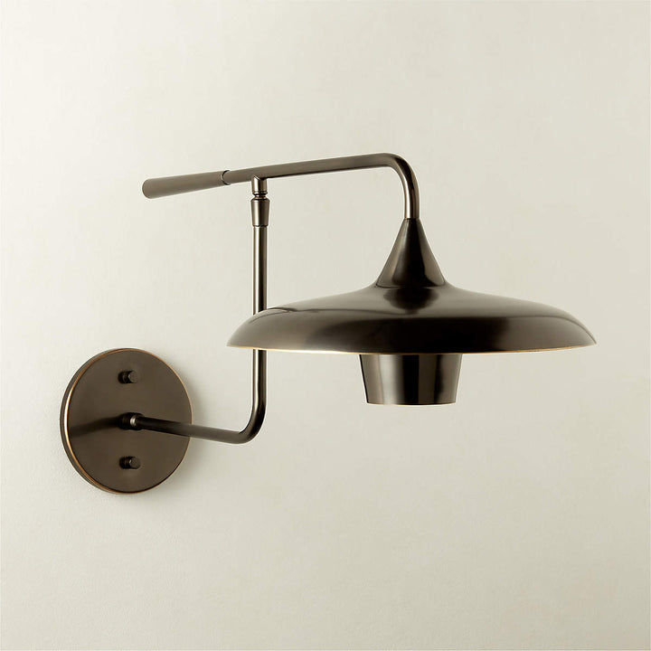 BRIO BLACKENED BRASS ARTICULATING WALL SCONCE