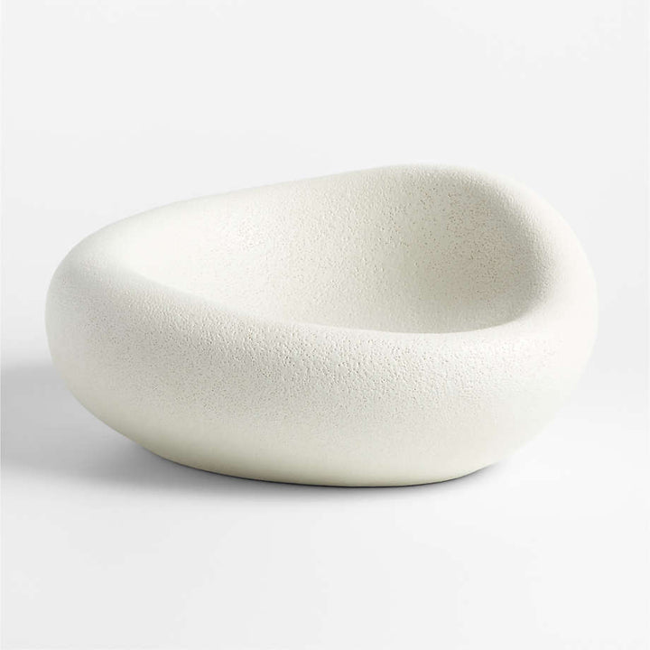 Cirro White Ceramic Centerpiece Bowl 16"