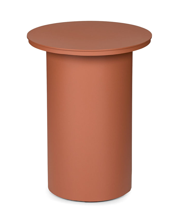 Vardo Porcelain Orange Side Table