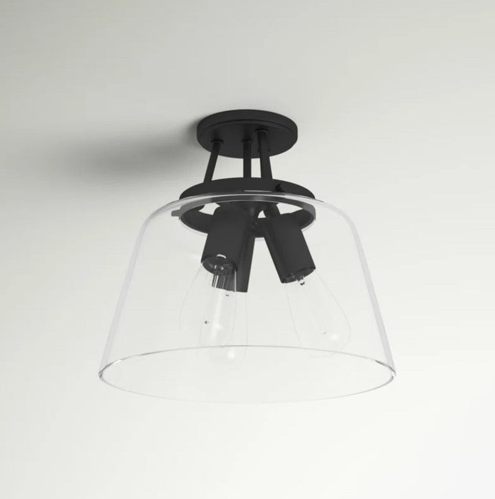 Macklin Glass Semi Flush Mount