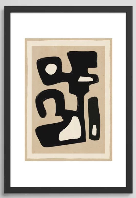 Modern Abstract Minimal Shapes 117 Framed Art Print