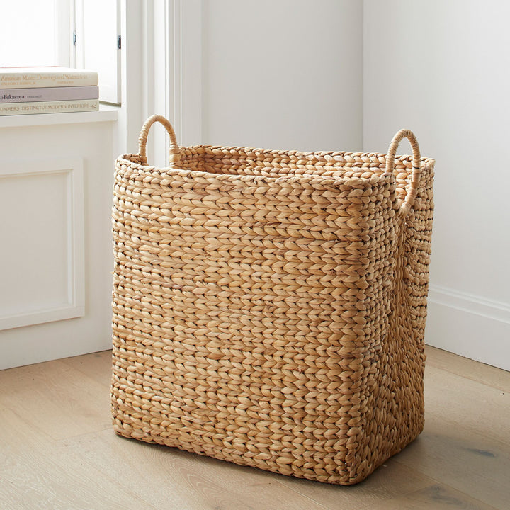 Curved Seagrass Large Utility Handle Basket