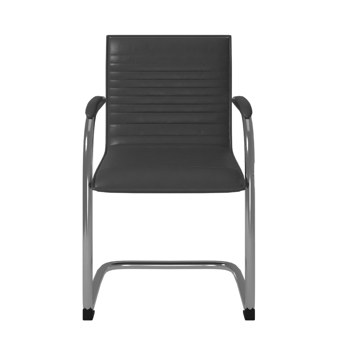 Hathorn Vinyl Guest Chair with Metal Frame