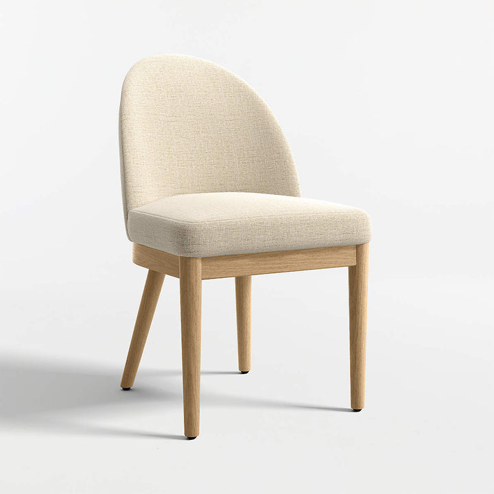 Ana Ivory Natural Wood Dining Chair