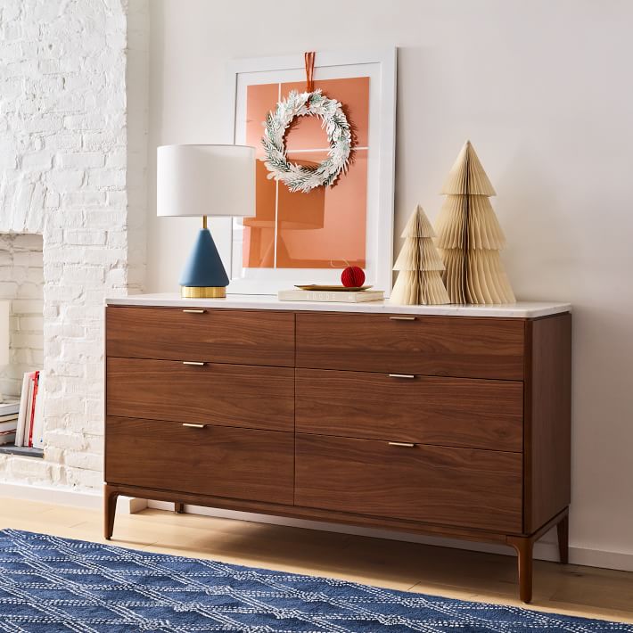 Parker Storage Marble And Cool Walnut