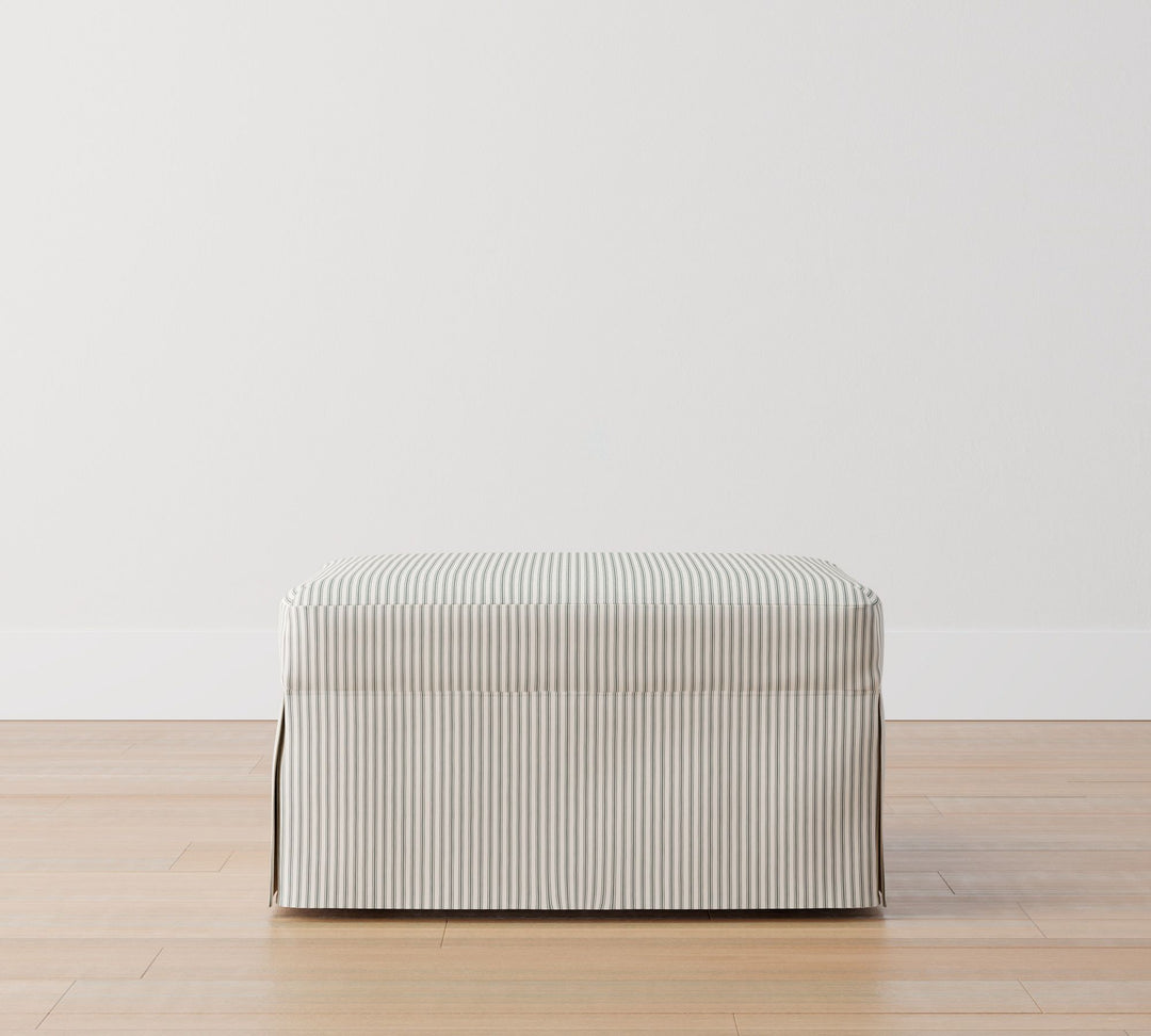 York Slipcovered Ottoman