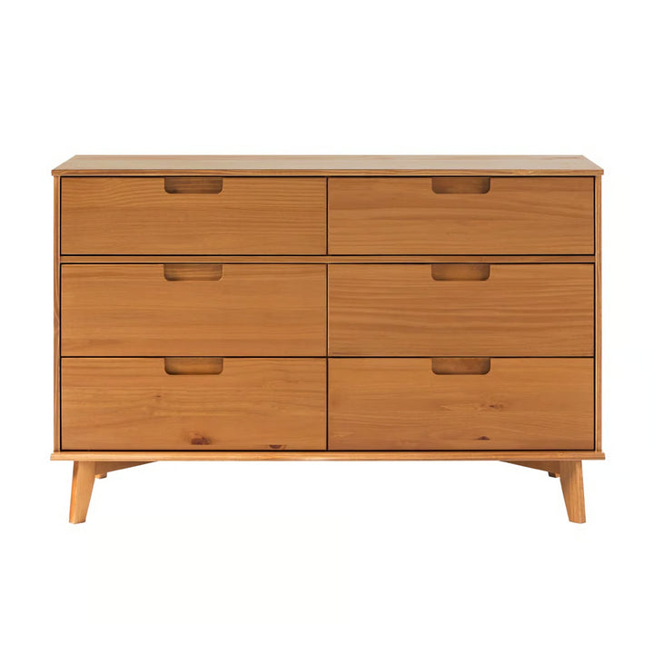 Yarber 6 Drawer Solid Wood Double Dresser