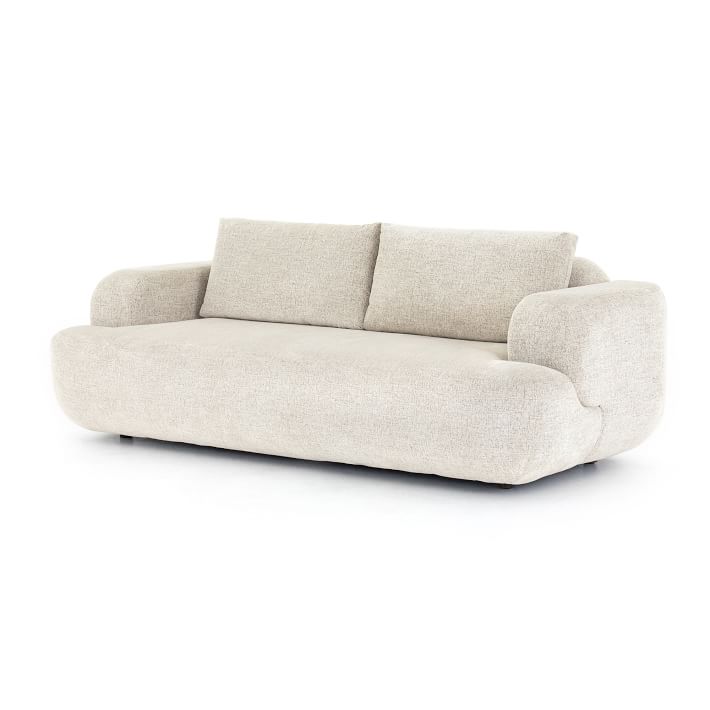 Curved Plushtone Sofa