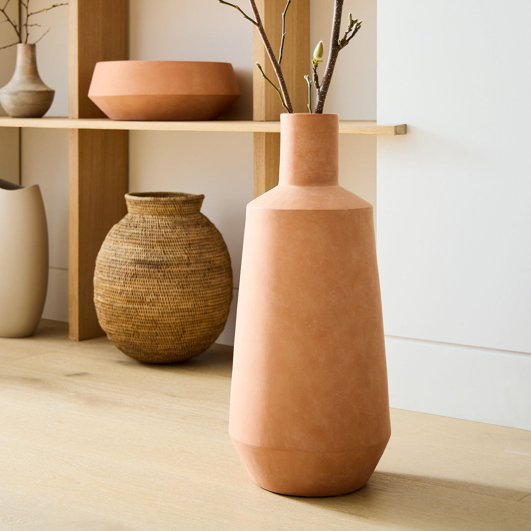 Oversized Terracotta Floor Vase