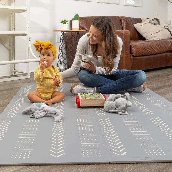 Baby Play Mat With Soft Interlocking Floor Tiles 48"x72"