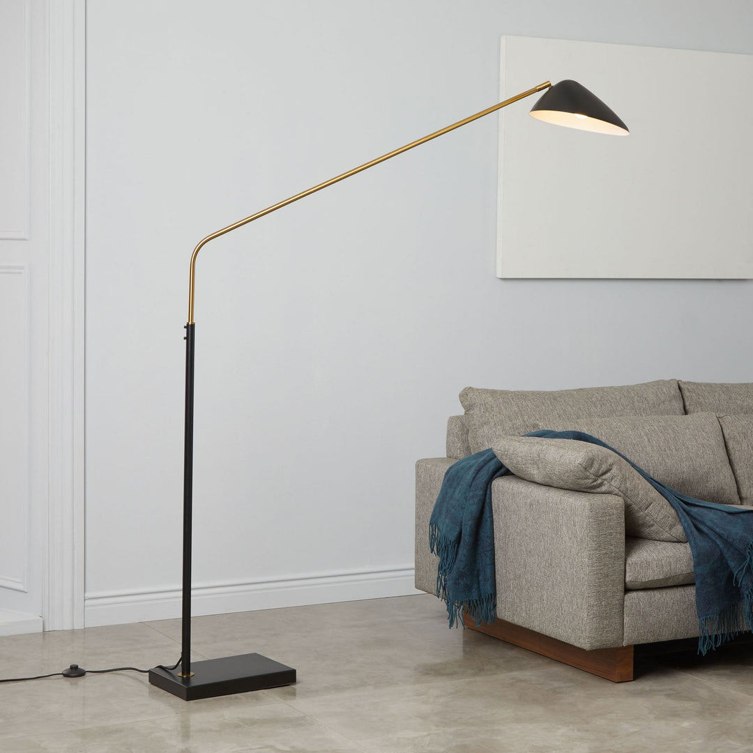 Overarching Curvilinear Mid Century Floor Lamp