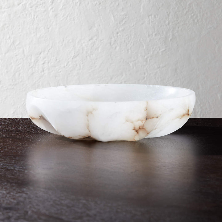 Oyster Alabaster Catchall By Kara Mann