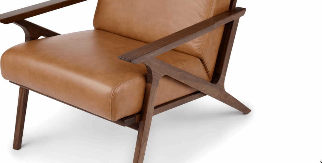 Otio Toscana Tan Walnut Lounge Chair