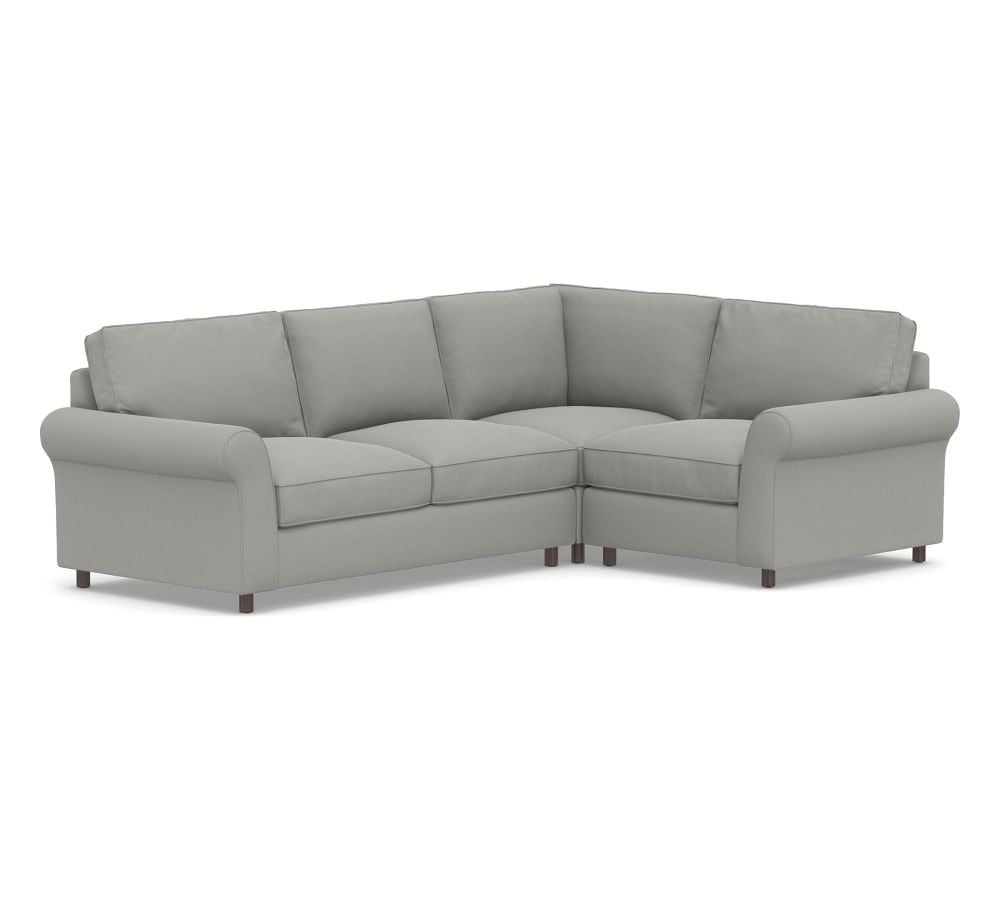 PB Comfort Roll Arm Upholstered 3-Piece Sectional