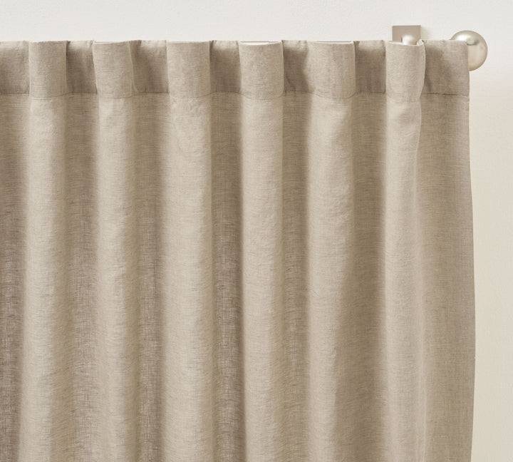 Custom Belgian Flax Linen Curtain-Flax-24"x120"
