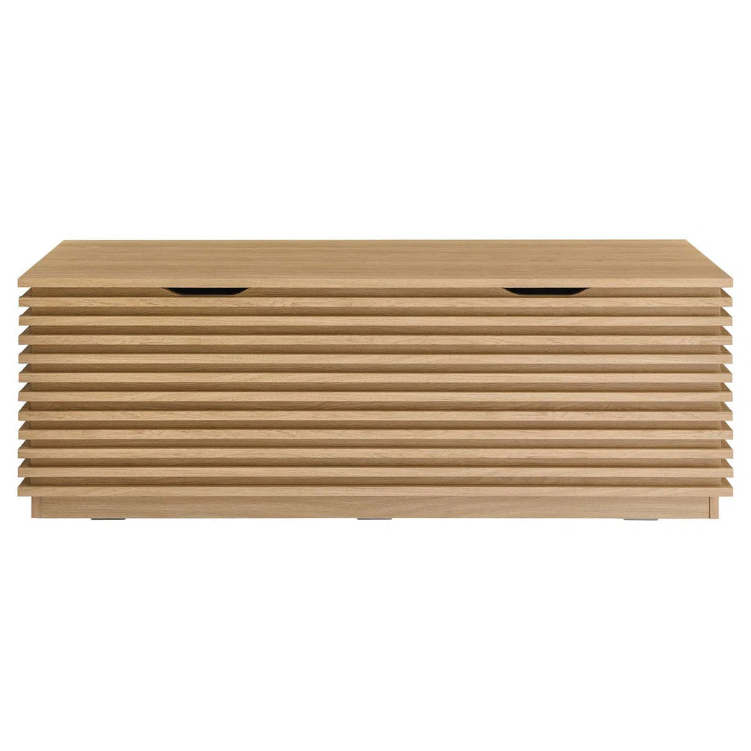 Modway Render Wood Grain Storage Bench