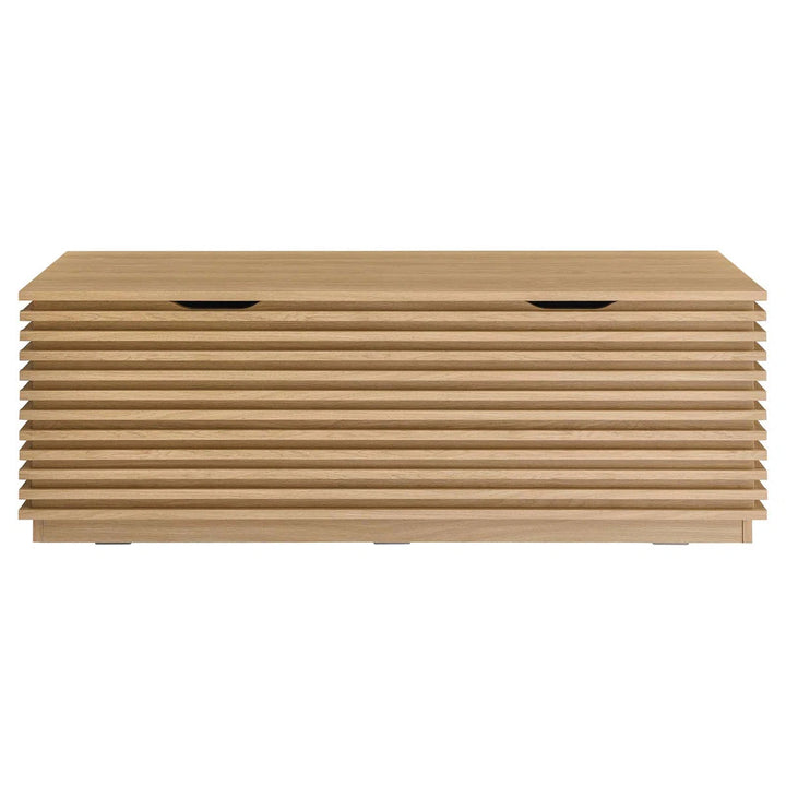 Modway Render Wood Grain Storage Bench