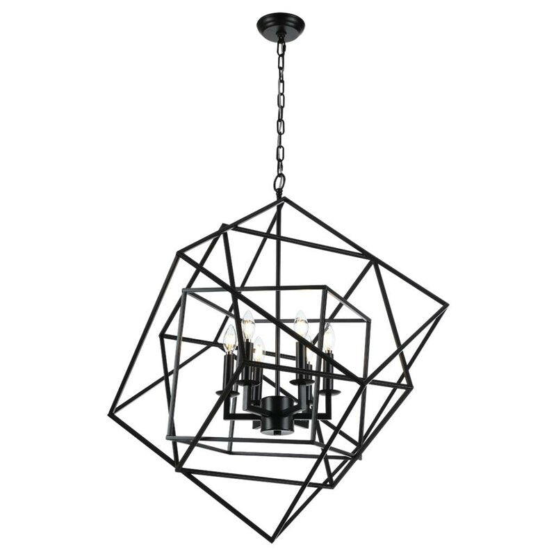 Vindas 6 Light Statement Geometric Chandelier