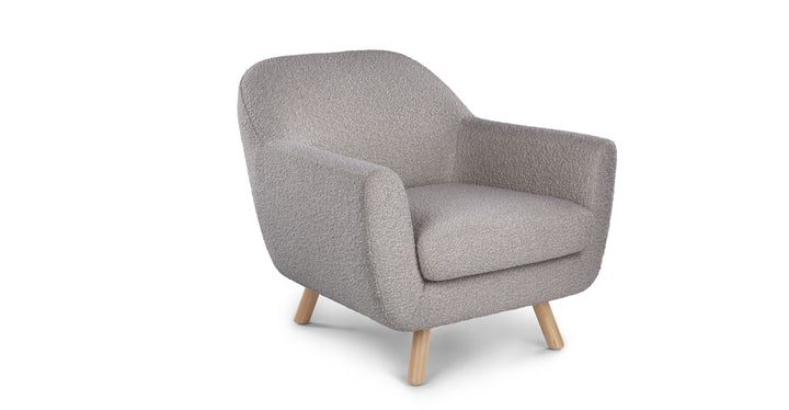 Gabriola Dover Gray Boucle Lounge Chair