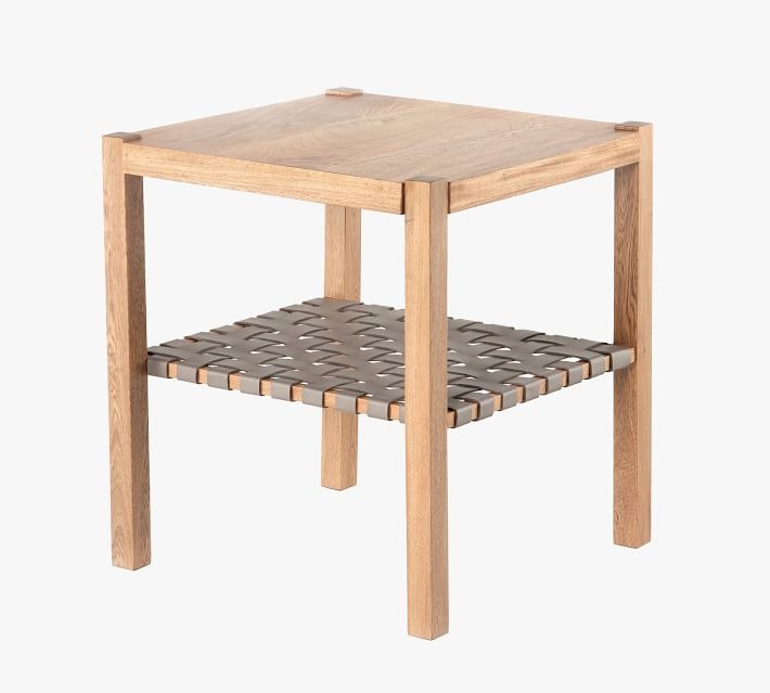 Bardill Woven Leather End Table