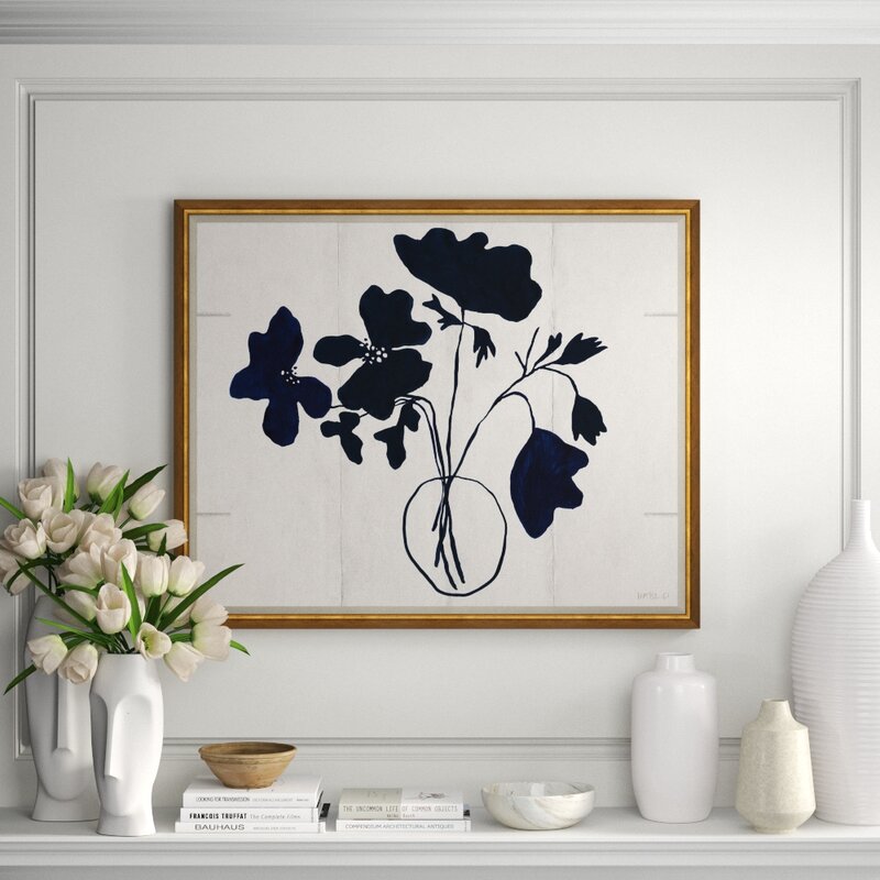 Susan Hable Anemone Picture Print on Paper With Frame