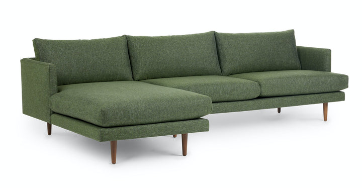 Burrard Forest Green Left Sectional