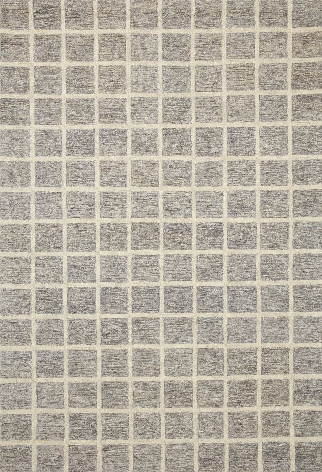 Chris Loves Julia x Loloi Polly Checkered Slate/Ivory Area Rug