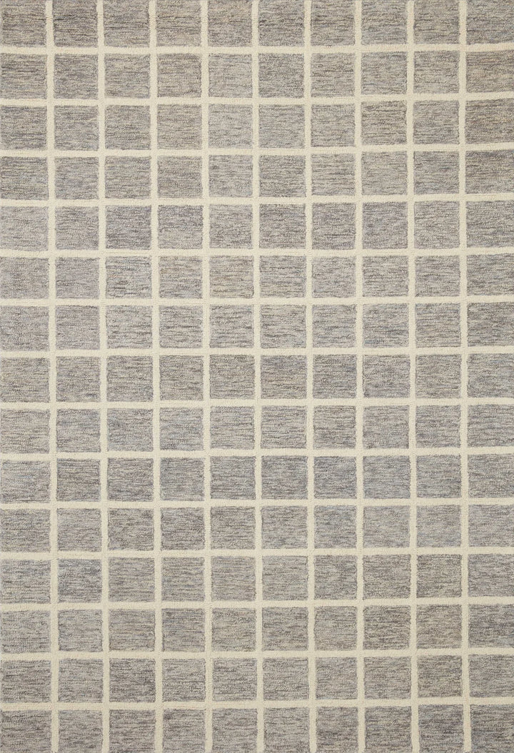Chris Loves Julia x Loloi Polly Checkered Slate/Ivory Area Rug
