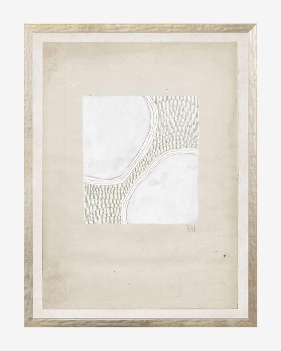 Beige Abstract 6 With Frame 13"x17"