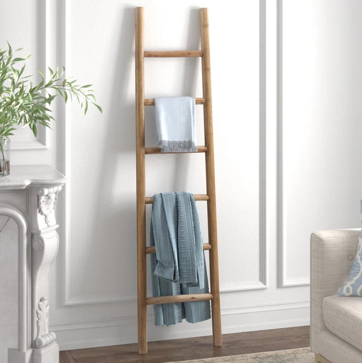 74.4'' Tall Wood Blanket Ladder
