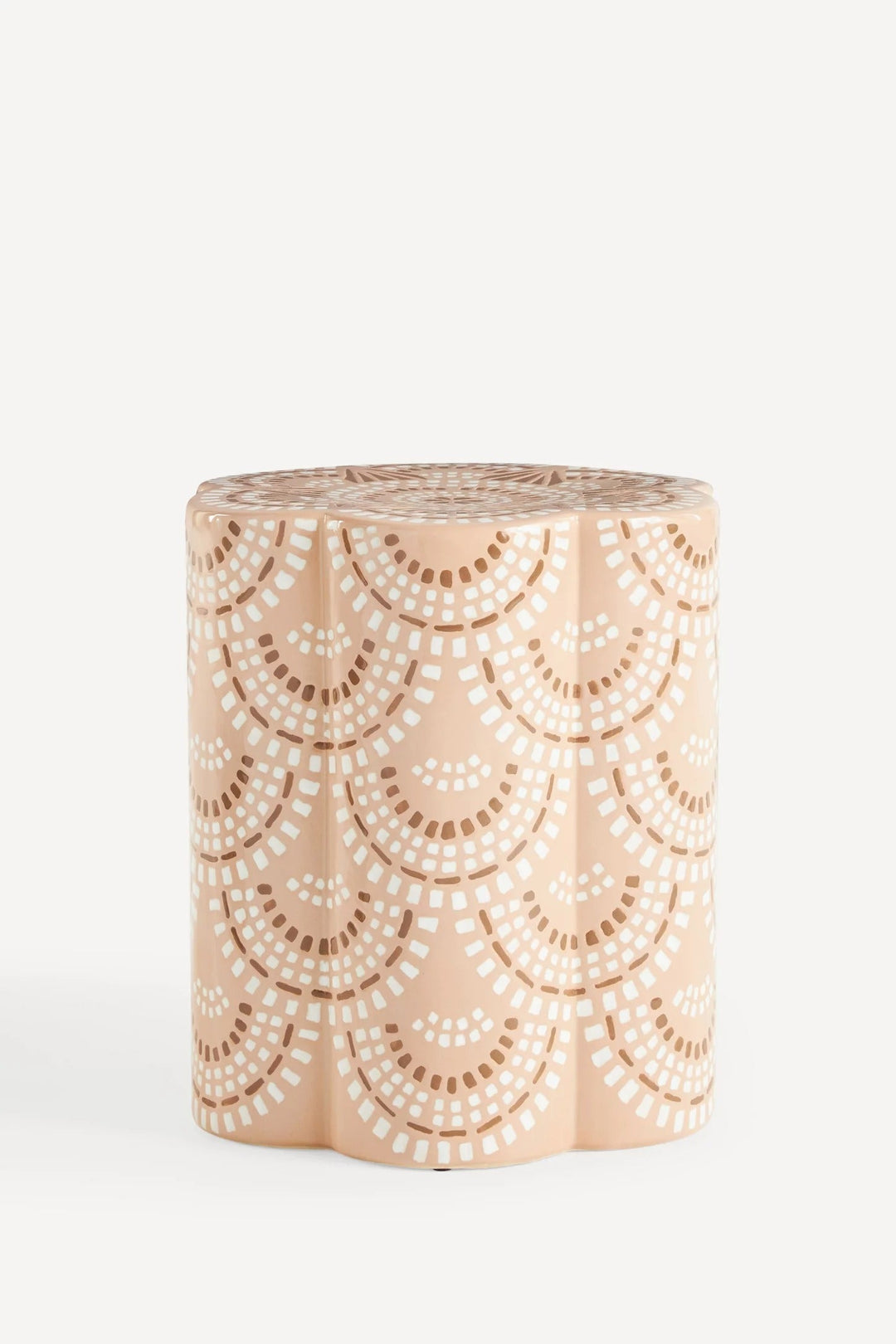 Scalloped Ceramic Side Table