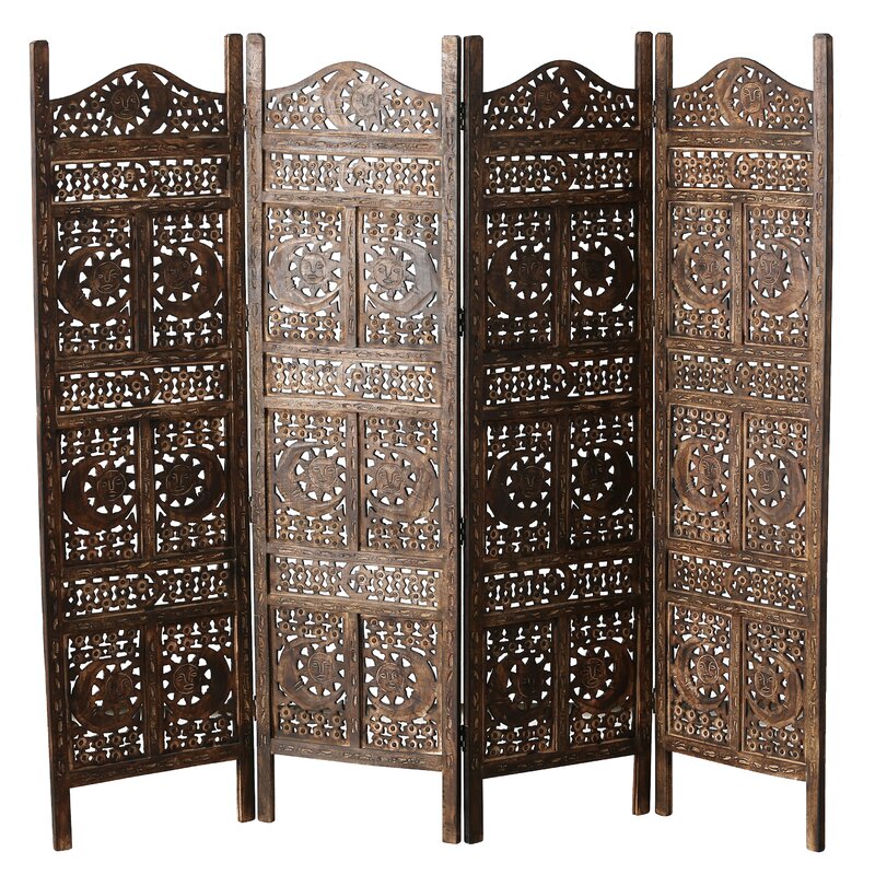 Hubertine Panel Solid Wood Folding Room Divider