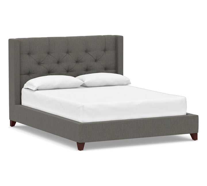 Harper Tufted Upholstered Low Bed