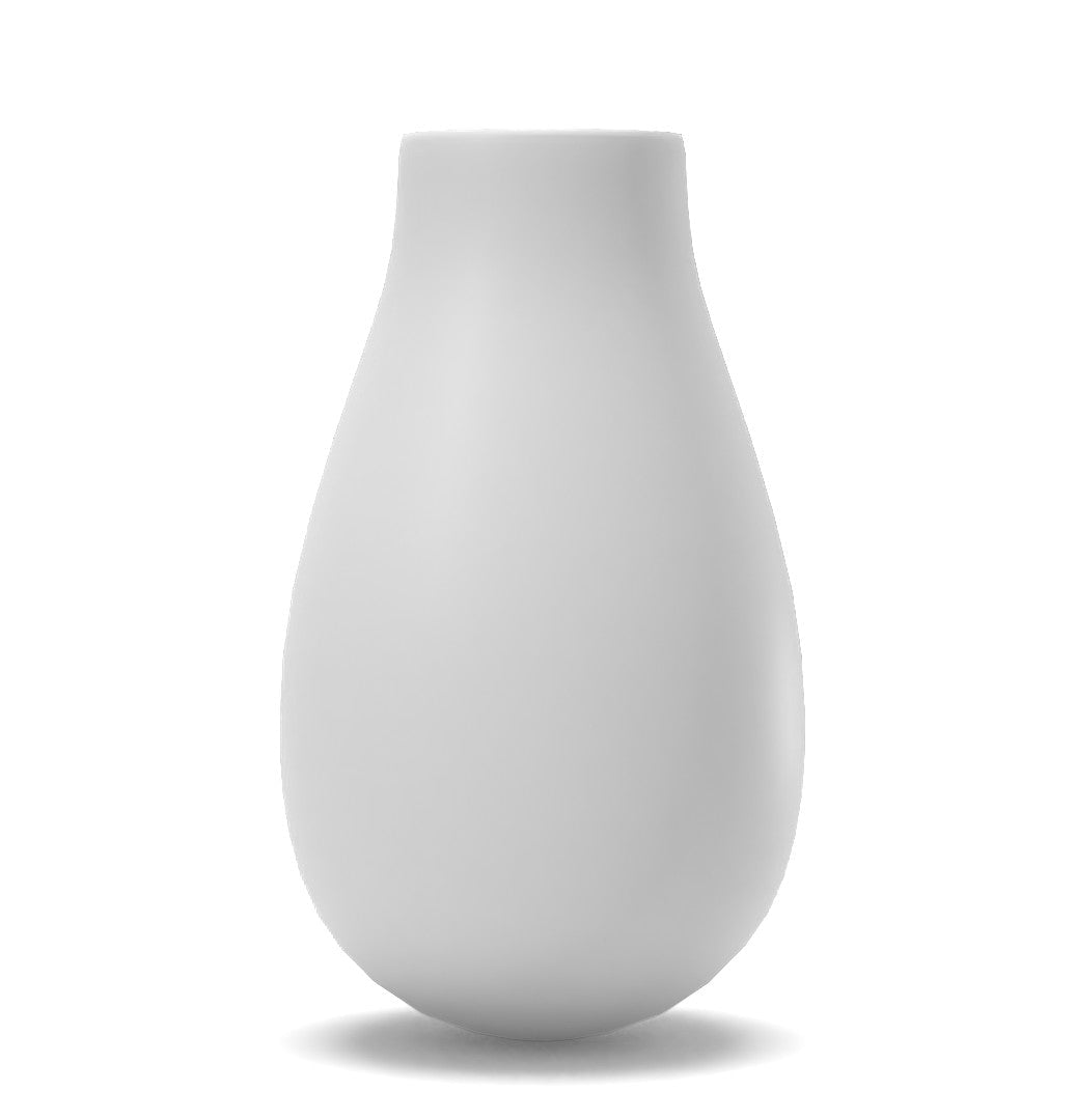 Pure White Ceramic Vase - Oversized Organic