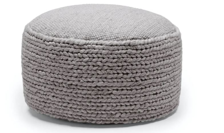 Hira Metal Gray 30" Ottoman