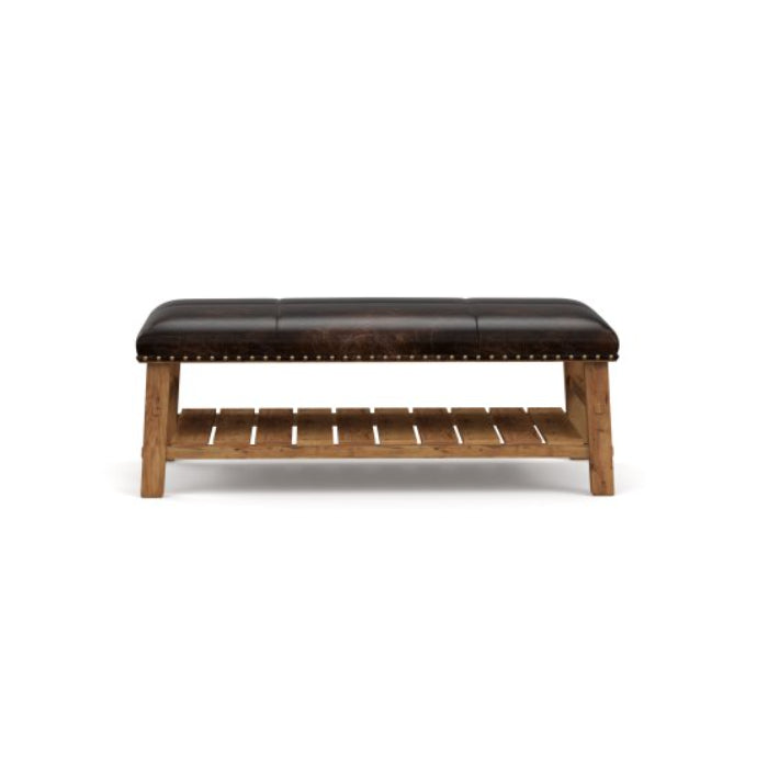Caden Rectangular Leather Ottoman