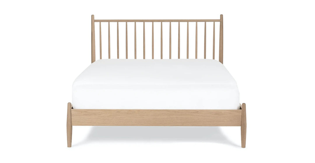 Lenia White Oak Bed-Queen