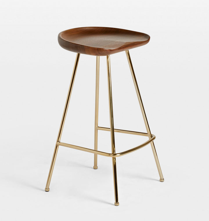 Randle Tractor Counter Stool With Metal Legs