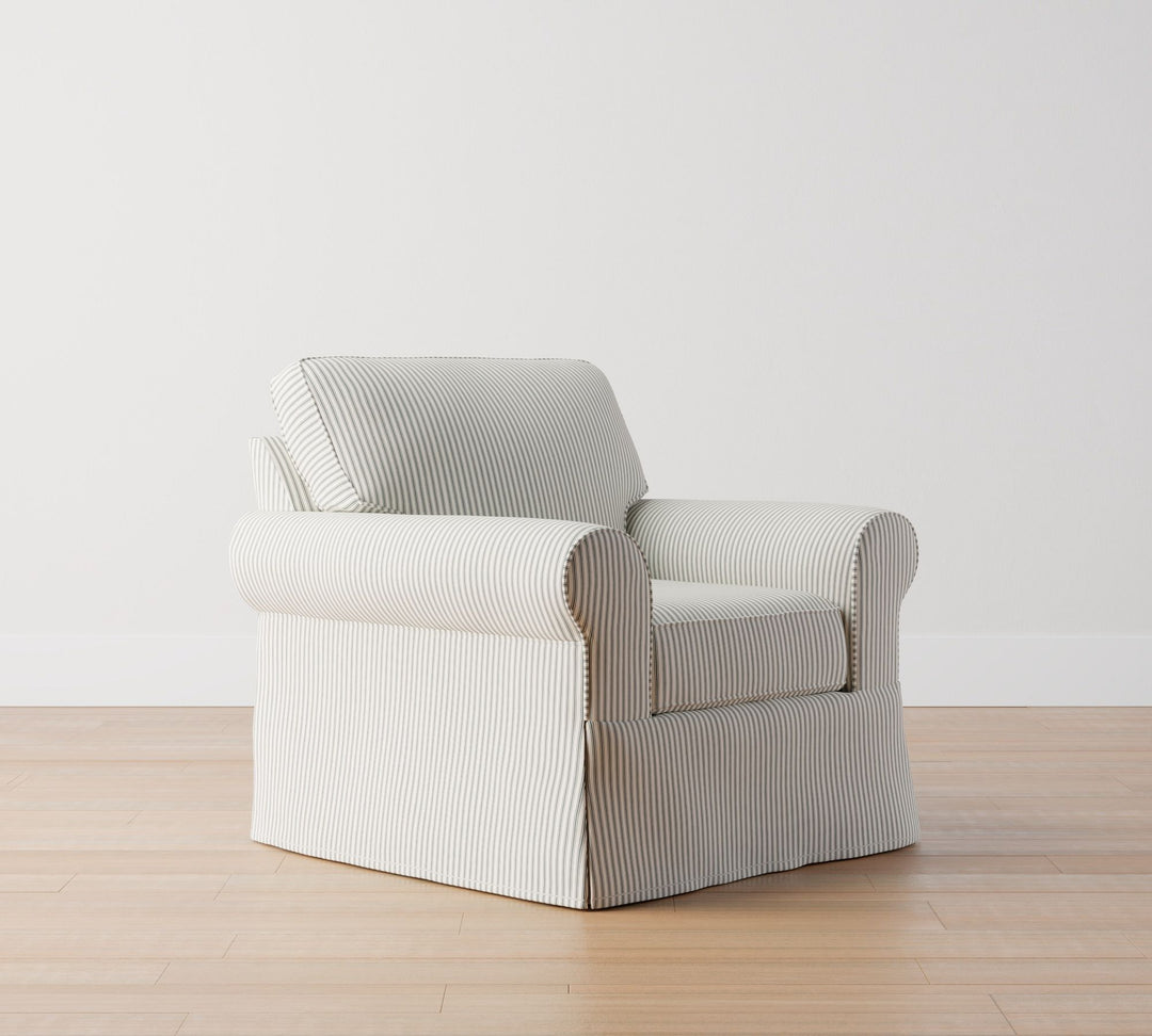 Buchanan Roll Arm Slipcovered Chair