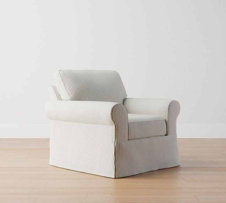 Buchanan Roll Arm Slipcovered Chair