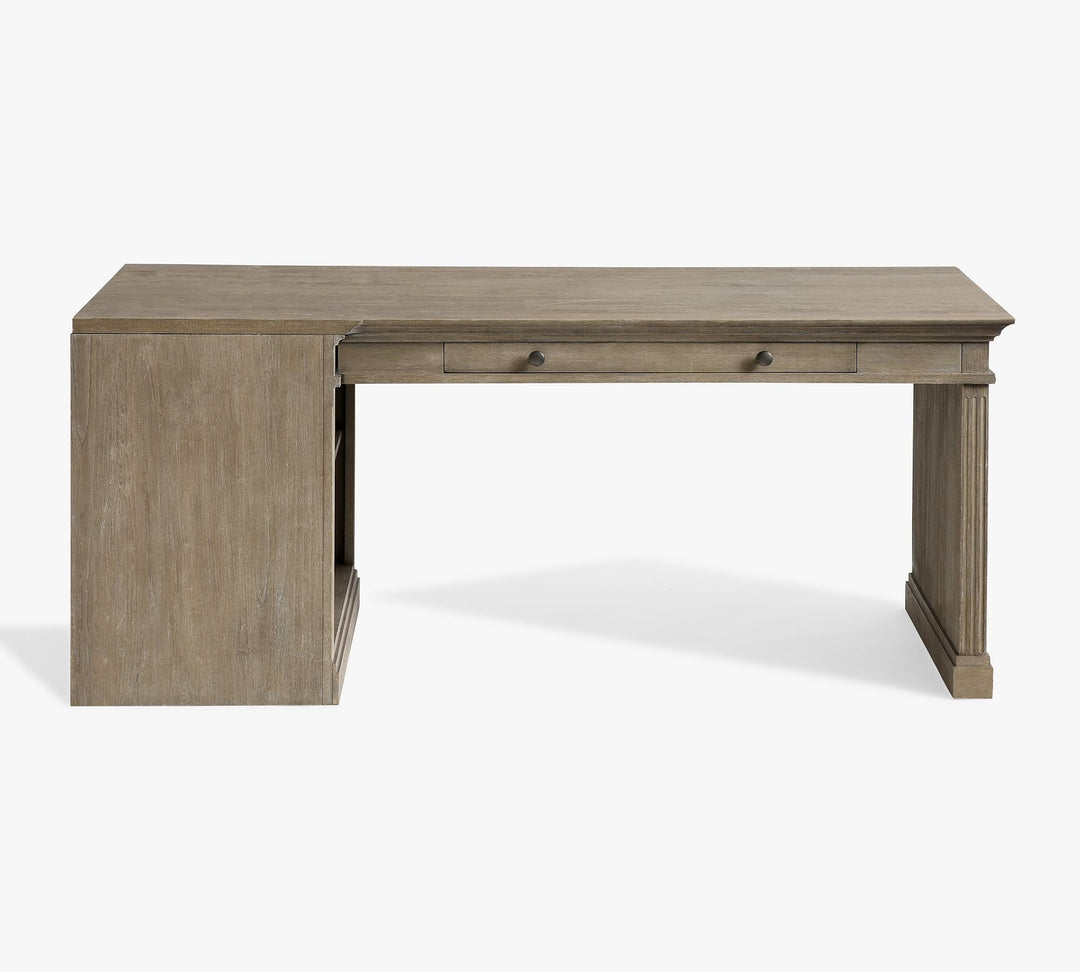 Livingston Peninsula Desk 72" Grey Wash