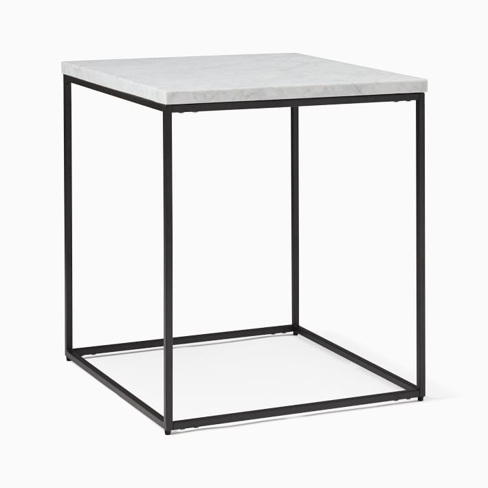 Streamline Square Side Table Marble